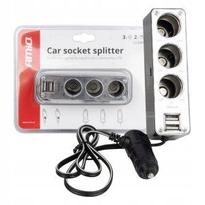 Rozgałęziacz zapalniczki SOC3 3+2 USB