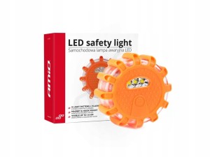 Lampa ostrzegawcza awaryjna z funkcją latarki 3xAAA IP65 12SMD + 3SMD