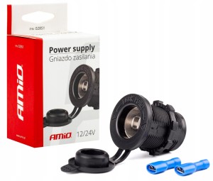 Dodatkowe gniazdo zasilania do zabudowy 12V 24V