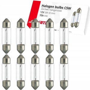 Żarówki halogenowe Amio C5W 41mm 12V 10 szt.