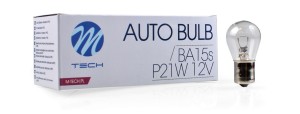 Żarówki halogenowe M-TECH P21W 1156 12V 21W BA15s symetryczne 10 szt.