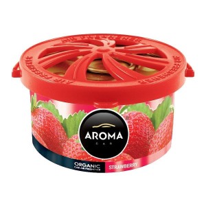 Odświeżacz powietrza, zapach samochodowy AROMA ORGANIC Strawberry Truskawka
