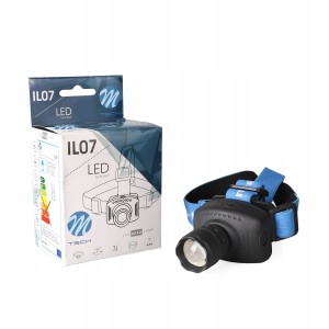 Lampa czołowa, warsztatowa LED na baterię, trzy tryby IL07