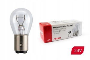 Żarówki halogenowe Amio P21/5W BAY15D 24V 21W/5W 10 szt.