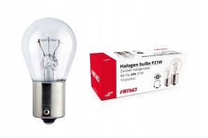Żarówki halogenowe Amio P21W BA15s 24V 10 szt.
