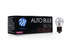 Żarówki halogenowe M-TECH P21W 1156 S25 24V 21W BA15s 10 szt.