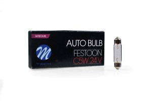 Żarówki halogenowe M-TECH C5W 24V 5W 41mm T11x41 SV8.5 10 szt.