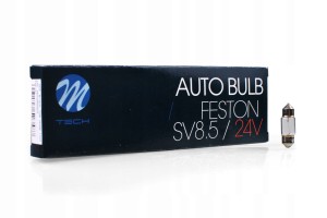 Żarówki halogenowe M-TECH C5W 24V 5W 31mm T11x31 SV8.5 10 szt.