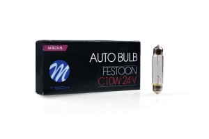 Żarówki halogenowe M-TECH C10W 24V 10W 41mm T11x41 SV8.5 10 szt.