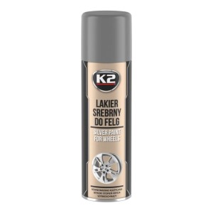 Lakier do malowania felg samochodowych, srebrny K2 500ml