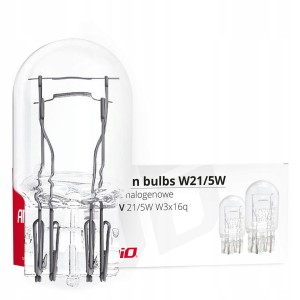 Żarówki halogenowe Amio W21/5W T20 W3x16q 12V 10 szt.