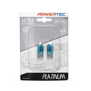 Żarówki halogenowe M-Tech Powertec PLATINUM W5W 5W T10 12V WHITE EFFECT 2 szt.