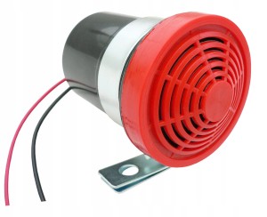 Akustyczny sygnał dźwiękowy, sygnał cofania czerwony profesjonalny 12V 85DB