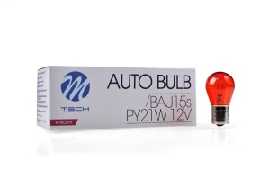Żarówki halogenowe M-Tech PY21W BAU15s 12V 21W pomarańczowe asymetryczne 10 szt.