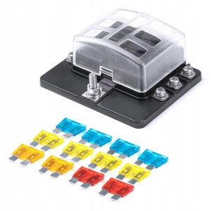 Skrzynka bezpiecznikowa ceramiczna 6 gniazd + 12 bezpieczników