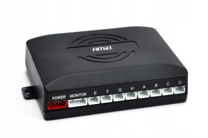 Centralka do czujników parkowania AMiO LED Buzzer 8 sensorowa czarna