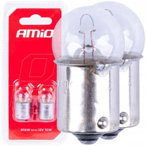 Żarówki halogenowe Amio R10W BA15s 10W 12V 2 szt.