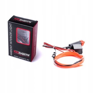 Ambient led light światłowód pasek LED do auta pomarańczowy 1M EINPARTS 12V