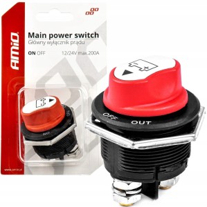 Wyłącznik, odłącznik prądu, hebel akumulatora masy 3-pozycyjny do wbudowania