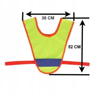 Kamizelka odblaskowa dla dzieci Zuzia, dziecinna żółta wciągana 120-150cm