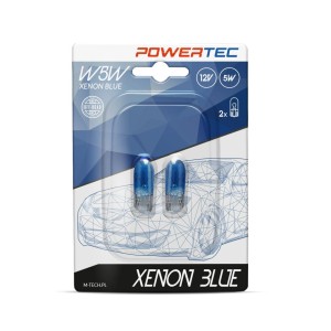 Żarówki halogenowe M-Tech W5W T10 12V XENON BLUE POWERTEC 5W niebieskie 2 szt.