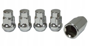 Nakrętki zabezbieczjące do kół M12x1,25 stożek klucz 17 19 złodziejki
