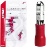 Konektory izolowane męskie, okrągłe walcowe 4mm 0.5-1.5mm² 10A 10 szt.