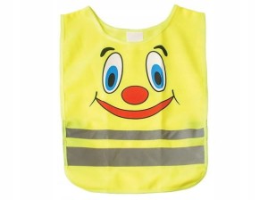Kamizelka odblaskowa dla dzieci z grafiką Uśmiech 4-6 lat żółta