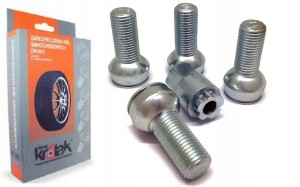 Śruby zabezpieczające do kół M12x1,50x29 kula klucz 17 KRÓLAK