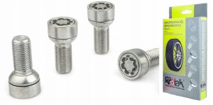 Śruby zabezpieczające do kół M12x1,50x20 kula klucz 17 z tuleją MERCEDES-BENZ