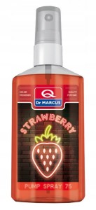 Odświeżacz w sprayu, zapach do samochodu, mieszkania Dr.Marcus PUMP SPRAY 75ML truskawka, perfum, atomizer