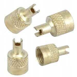 Nakrętki na wentyle z kluczykiem 4 szt.