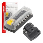 Skrzynka bezpiecznikowa z konektorami 6 gniazd na bezpieczniki konektory śrubowe MAX. 30A