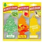 Zestaw zapachów do samochodu WUNDER-BAUM 3 zawieszki, odświeżacze, choinki