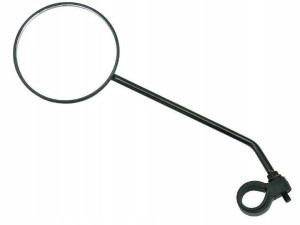 Lusterko rowerowe lewe na kierownicę - wsteczne 9 cm długie ramię 18 cm