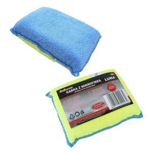 Gąbka z mikrofibrą 12x8x4cm mikrofibra LUNA skutecznie usuwa kurz i brud