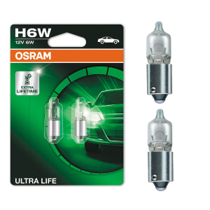 Żarówki halogenowe H6W BAX9S OSRAM ULTRA LIFE 6W 12V 2 szt. LONG LIFE