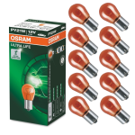 Osram żarówki halogenowe PY21W BAU15S ULTRA LIFE 21W 12V 10 szt. pomarańczowa LONG LIFE