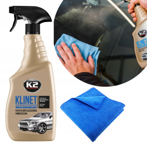 Zestaw do odtłuszczania lakieru, odtłuszczacz K2 Klinet 750ml i mikrofibra, ściereczka z mikrofibry 30 cm x 30cm