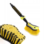 Wygodna z miękką rączką szczotka do mycia z zaworem, myjka pod wąż, szlauch
