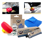 Zestaw do regeneracji, renowacji reflektorów i lamp - K2 Lamp Doctor Pad, K2 Lamp Doctor - Gąbka, mikrofibra oraz pasta polerska do polerowania