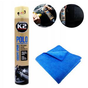 K2 POLO COCKPIT 750ml Wanilia + Mikrofibra zestaw do kokpitu, deski, spray nabłyszcza, chroni 
