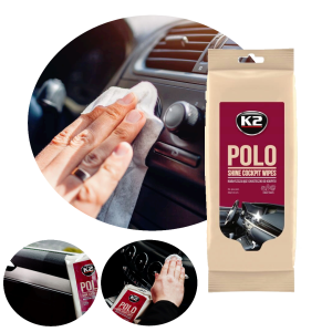 Nabłyszczające chusteczki, ściereczki do kokpitu K2 Polo Shine Wipes 24 szt.