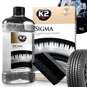 Żel do nabłyszczania i pielęgnacji opon gumy K2 SIGMA 500ML efekt mokrej opony