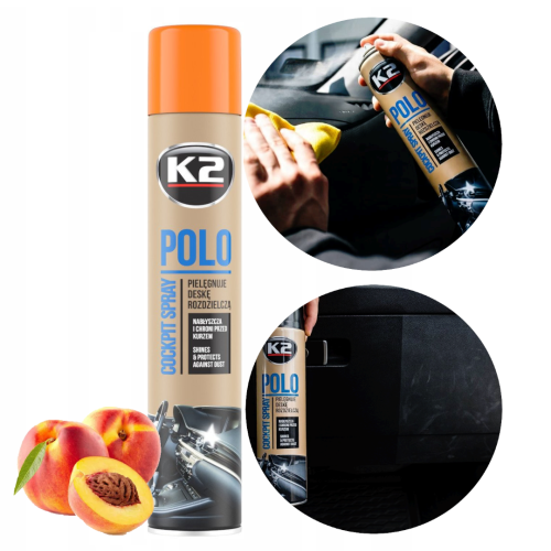 Spray do pielęgnacji kokpitu K2 Polo Cockpit brzoskwinia 750 ml