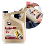 Olej 5W40 K2 Texar XN 5L SN A3/B4 syntetyczny PB ON LPG