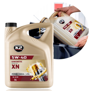 Olej 5W40 K2 Texar XN 5L SN A3/B4 syntetyczny PB ON LPG