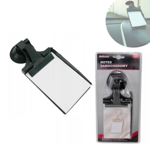 Uchwyt samochodowy na notes z przyssawką na szybę - notatnik z długopisem