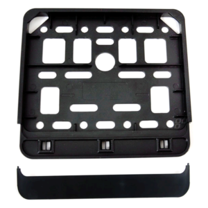Ramka na tablice rejestracyjne skuter motorower 14 x 11,4 cm czarna do tablicy rejestracyjnej