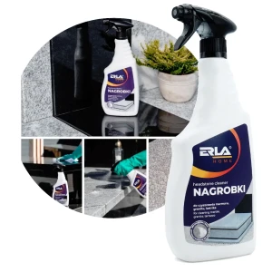 Płyn do czyszczenia nagrobka ERLA NAGROBKI 750ml do granitu marmuru lastrika betonu silny i skuteczny
